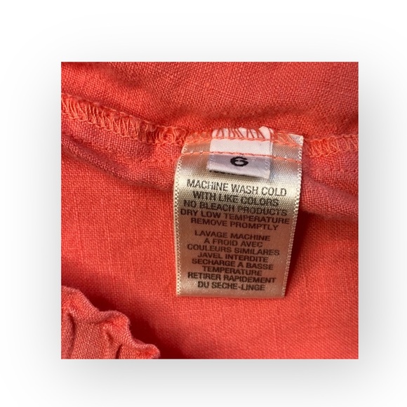 Juicy Couture Baby ♔ Easy Linen Pant ♔ Coral Pink ♔ Girl’s 6 6X ♔ Slouchy Chic ♔ - Picture 9 of 16